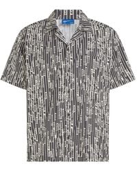 KARL LAGERFELD - Boxy Fit Short-Sleeve Shirt With Vertical Text Pattern - Lyst