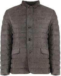 Moorer - Zavyer Quilted Suede Jacket - Lyst