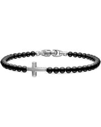 David Yurman - Sterling Spiritual Beads Cross Station Bracelet (4Mm) - Lyst