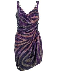 Philipp Plein - Crystal-Embellished Zebra-Print Dress - Lyst