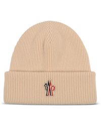 Moncler - Ribbed Logo-Patch Beanie Hats - Lyst