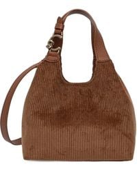 Coccinelle - Corduroy Leather Tote Bag - Lyst