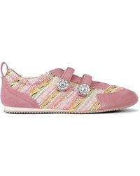 Kurt Geiger - Islington Mary Jane Crystal-Embellished Sneakers - Lyst
