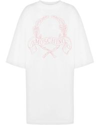 Moschino - Logo-Embroidered Mini Dress - Lyst