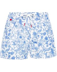 Kiton - Graphic-print Swim Shorts - Lyst