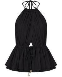 Taylor - Peplum Top Met Halternek - Lyst