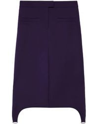 Courreges - Suspenders Midi Twill Skirt - Lyst
