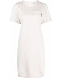 Brunello Cucinelli - Short-sleeve T-shirt Dress - Lyst