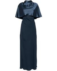 Amsale - Robe Longue À Design De Cape - Lyst