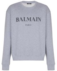 Balmain - Sweatshirt Mit Logo-Print - Lyst