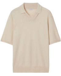 Burberry - V-neck Wool Polo Shirt - Lyst