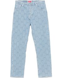 KENZO - Weave Bottan Jeans - Lyst