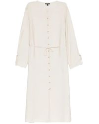 James Perse - Tie-Fastening Button-Up Shirt Dress - Lyst