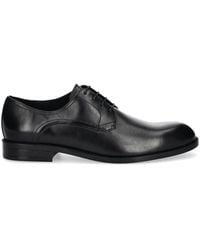 BOSS - Leather Derby Shoes With Stitching Details - Lyst