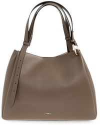 Furla - Nuvola Grained Leather Tote Bag - Lyst