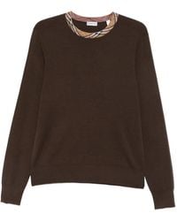Burberry - Check-Trim Long Sleeve T-Shirt - Lyst