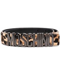 Moschino - Cinturón con estampado de leopardo y logo - Lyst