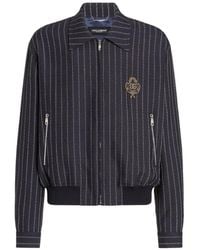 Dolce & Gabbana - Logo-Patch Bomber Jacket - Lyst