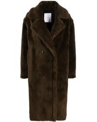 Yves Salomon - Plaid-Check Print Single-Breasted Coat - Lyst