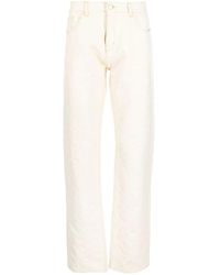 CASABLANCA - Monogram-Jacquard Straight-Leg Jeans - Lyst