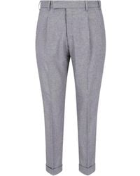 PT Torino - Pantalones Con Pliegues Y Dobladillo Vuelto - Lyst
