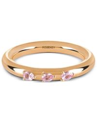 ROSEKEY - 18Kt Leaves Of Grass Rotgoldring Mit Pinkem Saphir - Lyst