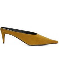 Magda Butrym - Pointed-Toe Suede Mules - Lyst