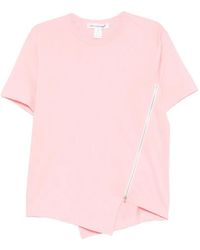 Comme des Garçons - Asymmetric Zip-Detail T-Shirt - Lyst