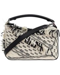 Loewe - X Albers Puzzle Tote Bag Mit Fransen - Lyst