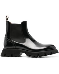 Santoni - Patent-finish Leather Ankle Boots - Lyst