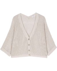 Peserico - Open-knit Cropped Cardigan - Lyst