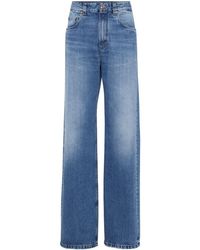 Brunello Cucinelli - Mid-rise Wide-leg Jeans - Lyst