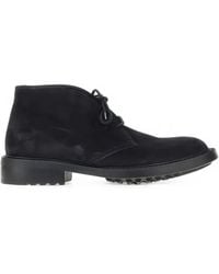 Calce - Lace-Up Suede Desert Boots - Lyst