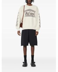 Aries - Temple-Print Sweatshirt - Lyst