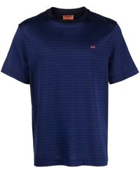Missoni - Katoenen T-shirt Met Zigzag-print - Lyst