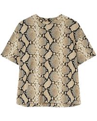 Jil Sander - Snakeskin-print Cotton T-shirt - Lyst