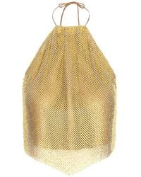 MANURI - Paper Rock Chainmail Halterneck Top - Lyst