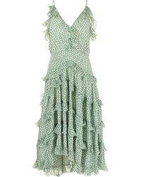 Ermanno Scervino - Paisley Print Ruffled Tiered Dress - Lyst
