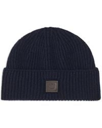 Ferragamo - Ribbed Tag Knitted Beanie - Lyst
