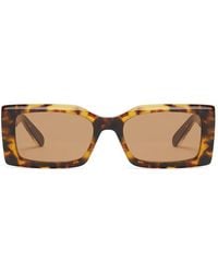 Stella McCartney - Tortoiseshell-Effect Rectangle-Frame Sunglasses - Lyst