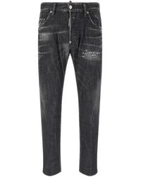 DSquared² - Distressed Cropped Jeans - Lyst