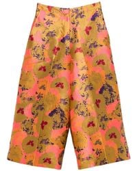 Psophia - Pantalon Ample À Fleurs En Jacquard - Lyst