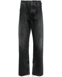 Off-White c/o Virgil Abloh - Off- Zip-Detail Straigh-Leg Jeans - Lyst