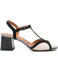 Chie Mihara - T-Strap Patterned Sandals - Lyst