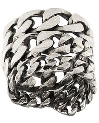 Emanuele Bicocchi - Bague En Chaine À Design Torsadé - Lyst