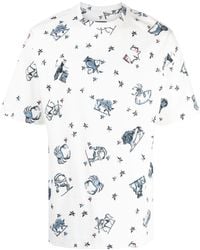 Fendi - T-shirt en coton à imprimé graphique - Lyst