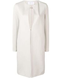 Harris Wharf London Abrigo sin cuello a media pierna - Multicolor