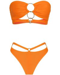 Amir Slama - X Tati Barbieri Ring-Detail Bandeau Bikini - Lyst