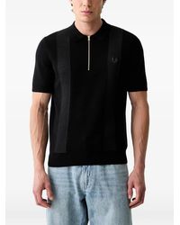 Fred Perry - Zip-Fastening Polo Shirt - Lyst