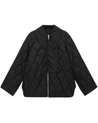 Ganni - Quilted Short Jacket - Lyst